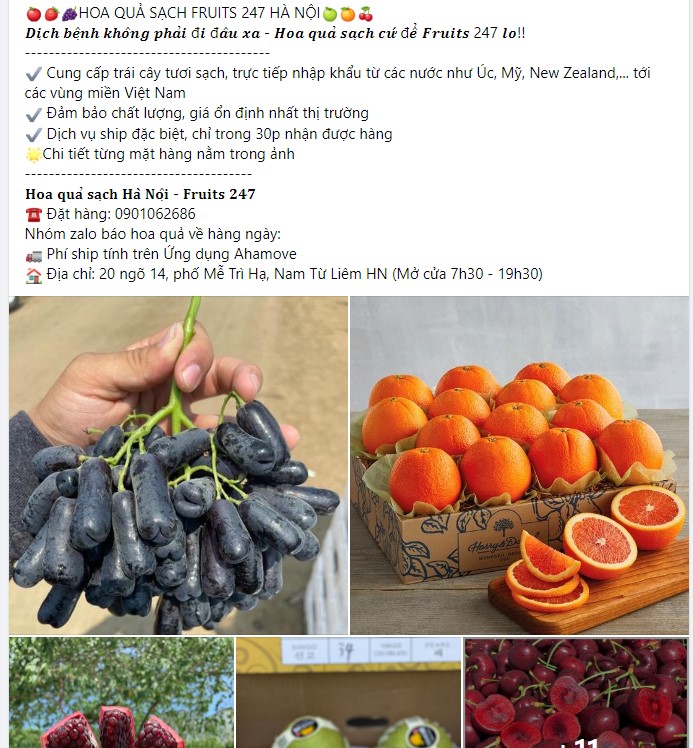 Lời rao bán trái cây