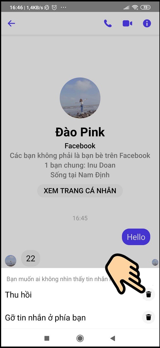 Cách thu hồi tất cả tin nhắn trên Messenger nhanh nhất trên điện thoại