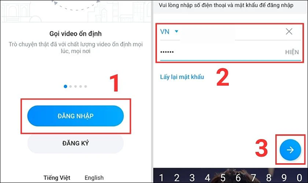 Đăng nhập bằng ứng dụng