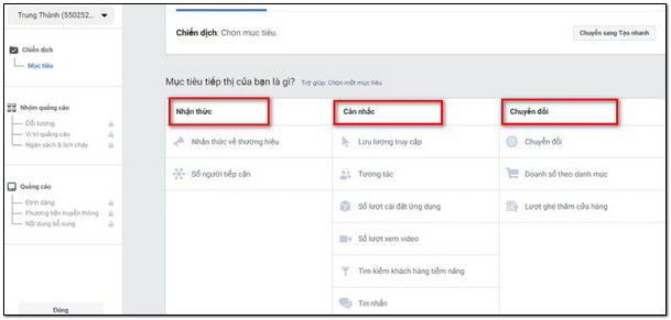 Tìm hiểu các loại mục tiêu quảng cáo facebook phổ biến