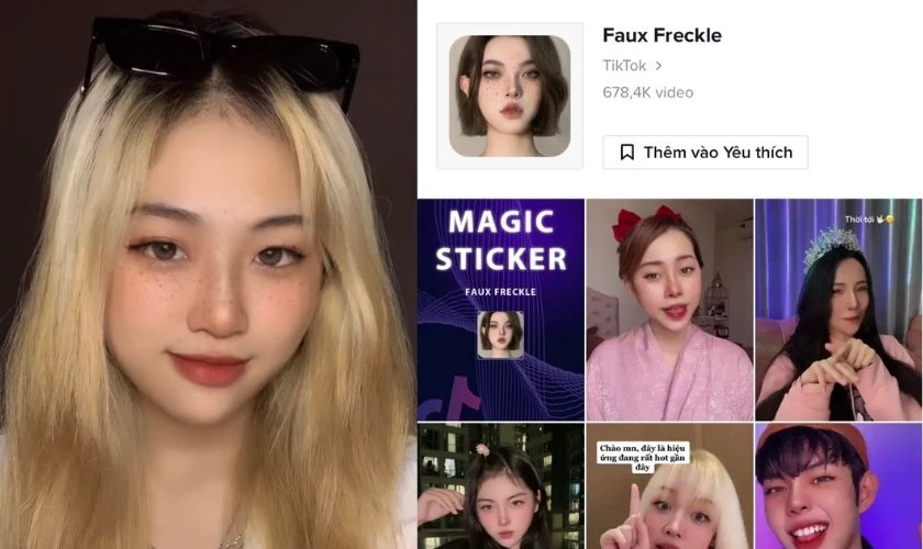 Filter Faux Freckles trên TikTok