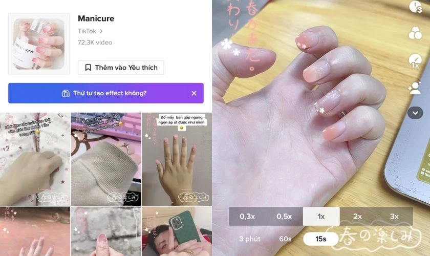 Filter Manicure trên Tiktok