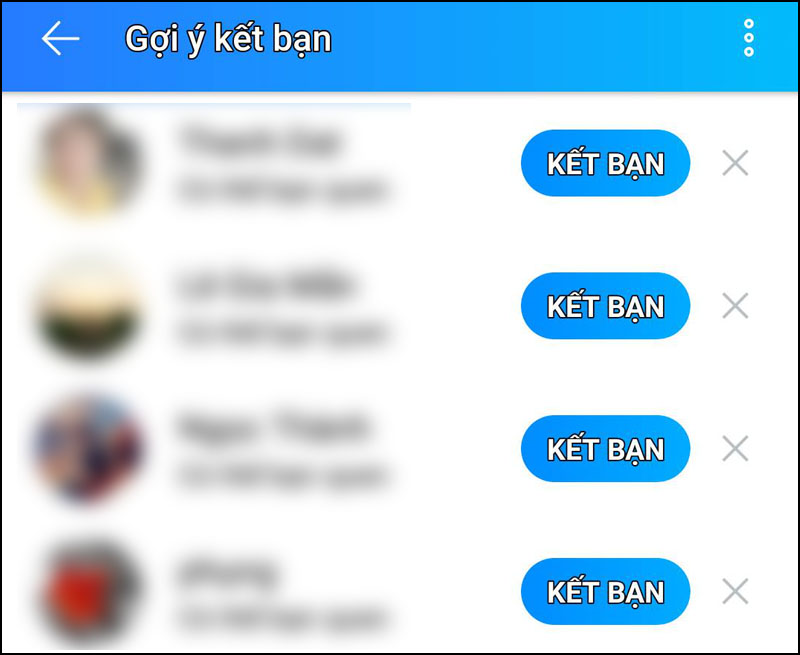 Gợi ý kết bạn trên zalo